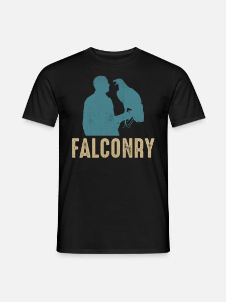 Falconer Falconry Birding - Men's T-Shirt - black