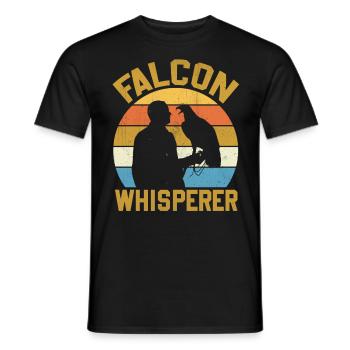 Falcon Whisperer Falconry - Men's T-Shirt - black - Front - AI Model Male 178 light (178cm)