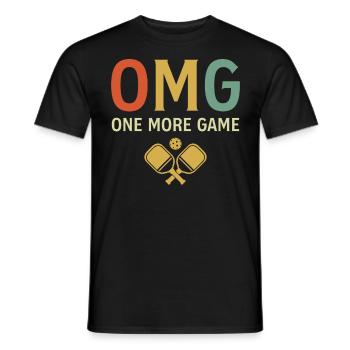 Pickleball Un match de plus OMG - T-shirt homme - noir - Devant - AI Model Male 178 light (178cm)