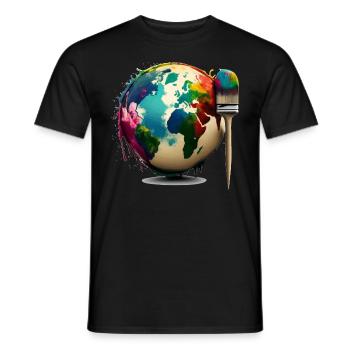 Colorie-moi Cadeau - T-shirt homme - noir - Devant - AI Model Male 178 light (178cm)