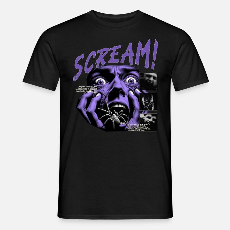 Horror - SCREAM! - Männer T-Shirt - Schwarz