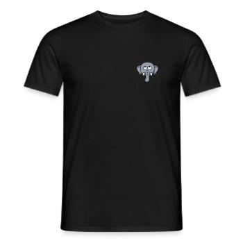 Bag Elephant funny pictures - Men's T-Shirt - black - Front - AI Model Male 178 light (178cm)