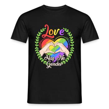 L'amour n'a pas de sexe Gay Pride LGBT Gift - T-shirt homme - noir - Devant - AI Model Male 178 light (178cm)