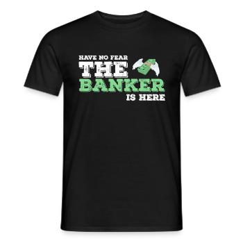 Banque Banker Banker Banker Bank Idée cadeau - T-shirt homme - noir - Devant - AI Model Male 178 light (178cm)