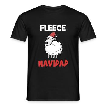 Fleece Navidad sweet sheep Christmas gift - Men's T-Shirt - black - Front - AI Model Male 178 light (178cm)