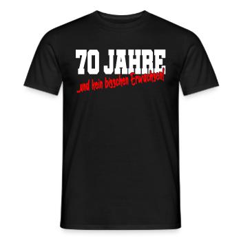 70. Geburtstag 70 Jahre Lustiger Spruch Geschenk - Männer T-Shirt - Schwarz - Vorne - AI Model Male 178 light (178cm)
