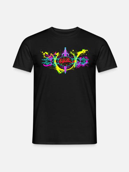 L.Gor Dolch Farbklecks - Männer T-Shirt - Schwarz