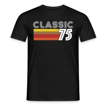 Classic 75 Anniversaire Vintage 1975 - T-shirt homme - noir - Devant - AI Model Male 178 light (178cm)