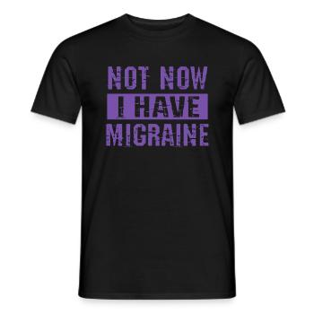 Not now I have migraine - Men's T-Shirt - black - Front - AI Model Male 178 light (178cm)