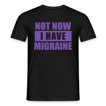 Not now I have migraine - Men's T-Shirt - black - Front - AI Model Male 178 light (178cm)