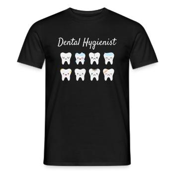 Hygiéniste dentaire - T-shirt homme - noir - Devant - AI Model Male 178 light (178cm)