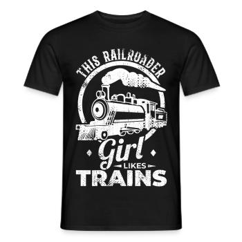 Cheminot - T-shirt homme - noir - Devant - AI Model Male 178 light (178cm)