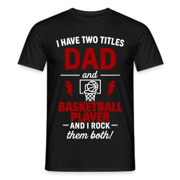 Cadeau de basket-ball pour papa Noël pour la fête des pères - T-shirt homme - noir - Devant - AI Model Male 178 light (178cm)