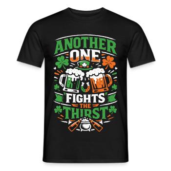 Another one fights the thirst | St Patrick's Day - Men's T-Shirt - black - Front - AI Model Male 178 light (178cm)