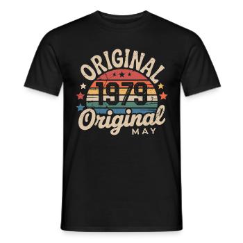 Mai 1979 : L'Original Mai 1979 - Édition Classique - T-shirt homme - noir - Devant - AI Model Male 178 light (178cm)