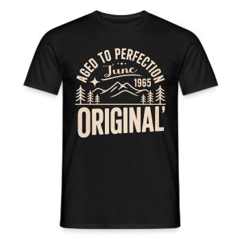 Juni 1965 – Legende der Gipfel und Berge - Männer T-Shirt - Schwarz - Vorne - AI Model Male 178 light (178cm)