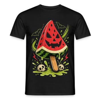 Halloween Sommer Melone - Männer T-Shirt - Schwarz - Vorne - AI Model Male 178 light (178cm)