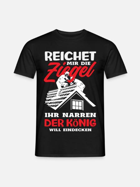 Dachdecker Spruch Lustig Handwerker Geschenk - Männer T-Shirt - Schwarz
