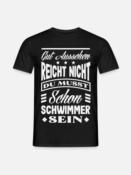 Schwimmsport Schwimmer Spruch Geschenk - Männer T-Shirt - Schwarz