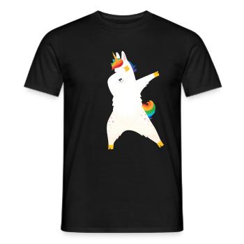 Dabbing Unicorn Dab Dance - T-shirt homme - noir - Devant - AI Model Male 178 light (178cm)