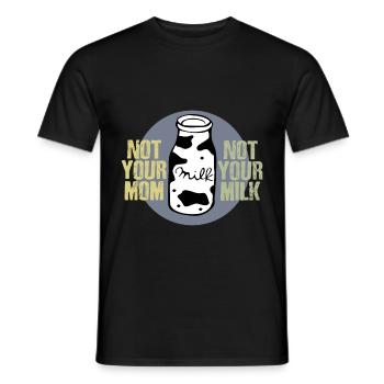 Nicht Deine Milch - Männer T-Shirt - Schwarz - Vorne - AI Model Male 178 light (178cm)