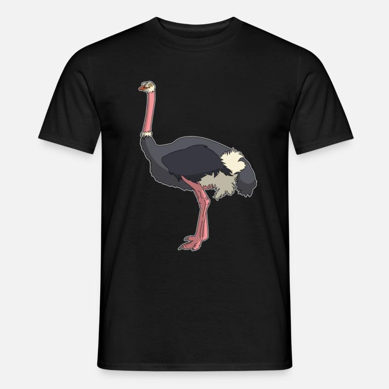 Nandu Strauß emu vogel comic Geschenkidee - Männer T-Shirt - Schwarz