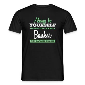 Banque Banker Banker Banker Bank Idée cadeau - T-shirt homme - noir - Devant - AI Model Male 178 light (178cm)