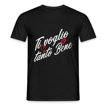 I love you, love Italian - Men's T-Shirt - black - Front - AI Model Male 178 light (178cm)
