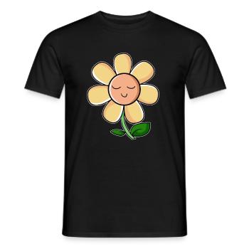 Blume Sonnenblume comic kawaii niedlich Geschenk - Männer T-Shirt - Schwarz - Vorne - AI Model Male 178 light (178cm)