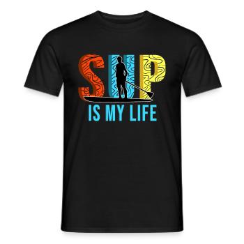 Stand up Paddling SUP Spruch Geschenkidee - Männer T-Shirt - Schwarz - Vorne - AI Model Male 178 light (178cm)