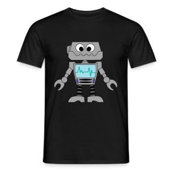 Robot Technology Computer Electronics Idée cadeau - T-shirt homme - noir - Devant - AI Model Male 178 light (178cm)