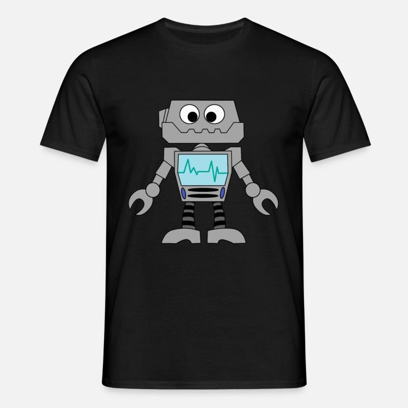 Roboter Technik Computer Elektronik Geschenkidee - Männer T-Shirt - Schwarz