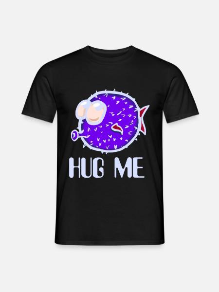 Fish Puffer fish Fish - Men's T-Shirt - black