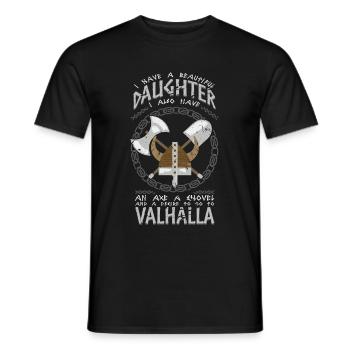Cadeau de Walhalla de papa de papa de Viking - T-shirt homme - noir - Devant - AI Model Male 178 light (178cm)