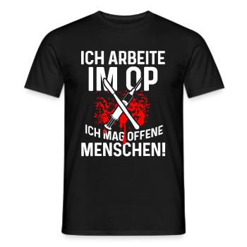 Krankenschwester OP Notaufnahme lustiger Spruch - Männer T-Shirt - Schwarz - Vorne - AI Model Male 178 light (178cm)