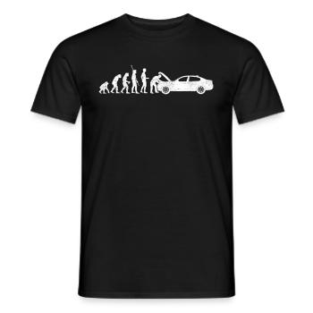 Evolution Auto Schrauber Automechaniker Geschenk - Männer T-Shirt - Schwarz - Vorne - AI Model Male 178 light (178cm)