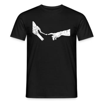 Motorcycle rider Biker Bike Finger Hand Gift - Men's T-Shirt - black - Front - AI Model Male 178 light (178cm)