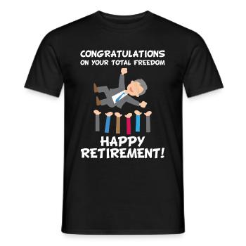 Pension retirement pension funny saying funny - Men's T-Shirt - black - Front - AI Model Male 178 light (178cm)