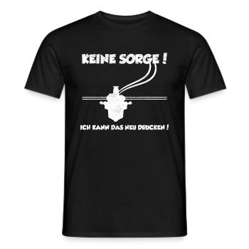 3D Drucker Druck Ausdruck Print Printing Geschenk - Männer T-Shirt - Schwarz - Vorne - AI Model Male 178 light (178cm)