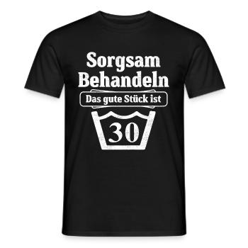 30th birthday anniversary jubilee saying gift - Men's T-Shirt - black - Front - AI Model Male 178 light (178cm)
