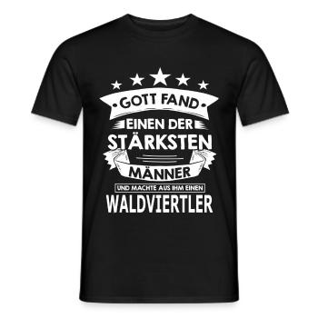 waldviertler - Männer T-Shirt - Schwarz - Vorne - AI Model Male 178 light (178cm)