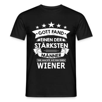 wiener - Männer T-Shirt - Schwarz - Vorne - AI Model Male 178 light (178cm)