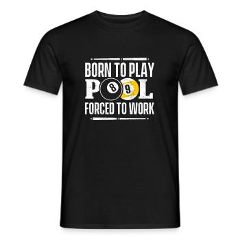 Lustige Pool Billard Snooker T-Shirts - Männer T-Shirt - Schwarz - Vorne - AI Model Male 178 light (178cm)