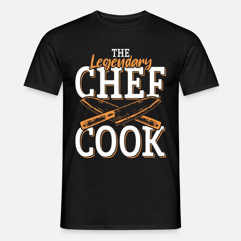 chefkoch koch kochen spruch - Männer T-Shirt - Schwarz