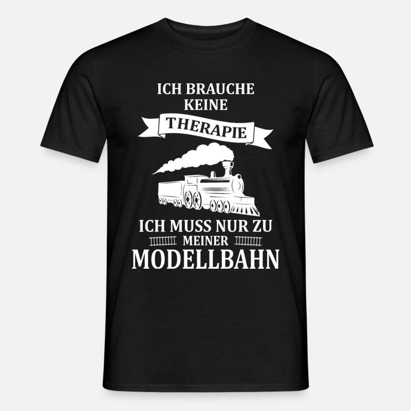 Spruch Modellbahn H0 Eisenbahner - Männer T-Shirt - Schwarz