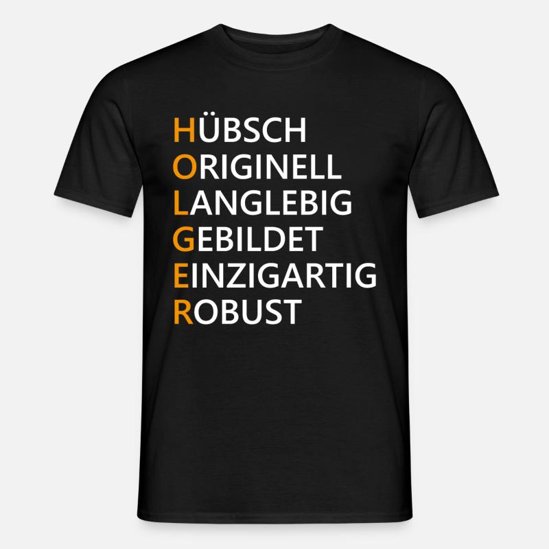 Holger Name Geschenk - Männer T-Shirt - Schwarz