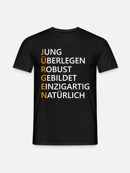 Jürgen Name Geschenk - Männer T-Shirt - Schwarz