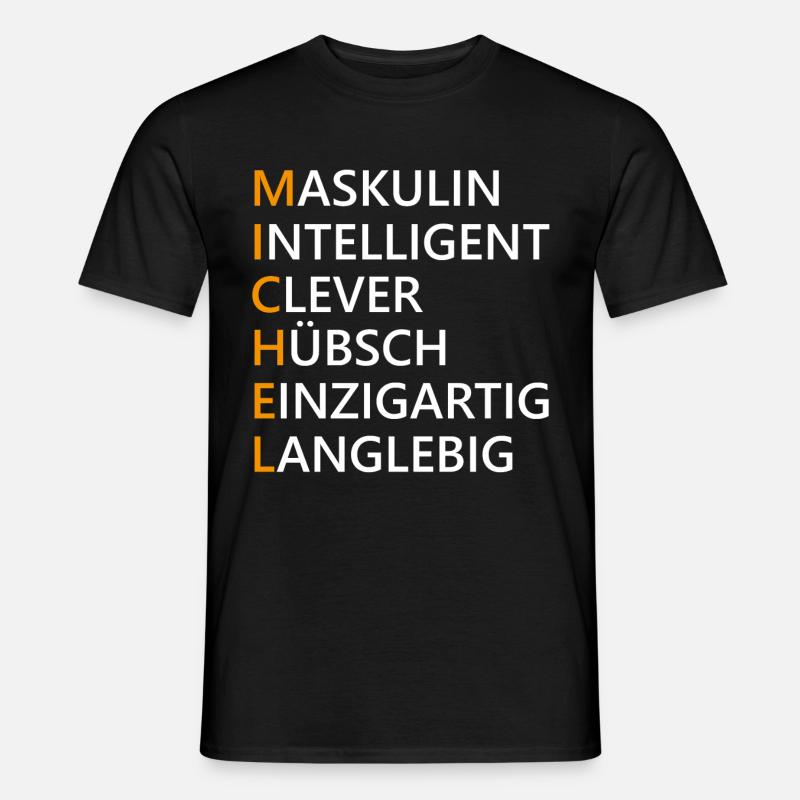 Michel Name Geschenk - Männer T-Shirt - Schwarz