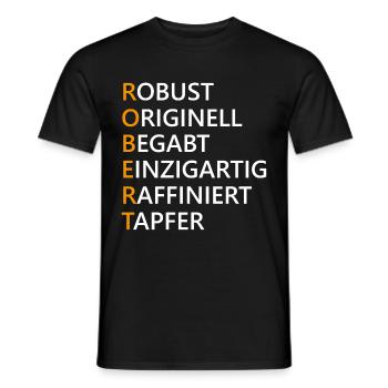Robert Name Geschenk - Männer T-Shirt - Schwarz - Vorne - AI Model Male 178 light (178cm)