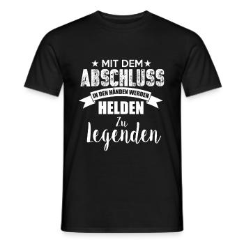 Abschluss Lehrer Schüler Schule Abitur Matura aus - Männer T-Shirt - Schwarz - Vorne - AI Model Male 178 light (178cm)